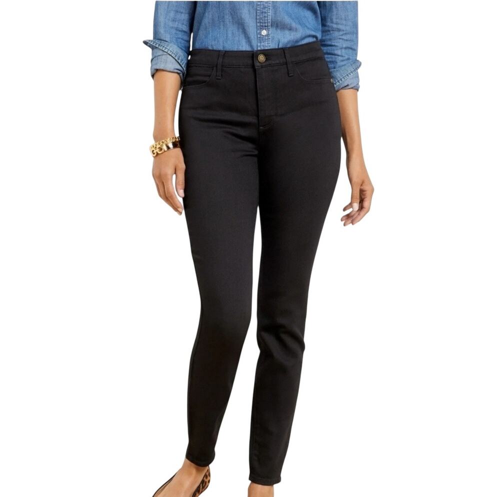 Talbots Womens black skinny ankle jeans jegging, flawless 5 pocket, Size 2P